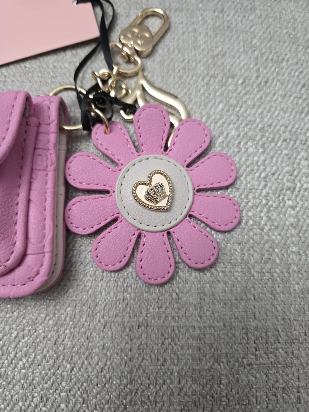 NWT Juicy Couture Pretty Pop Dual Sided Card Case Wallet – Cherry Blossom Pink